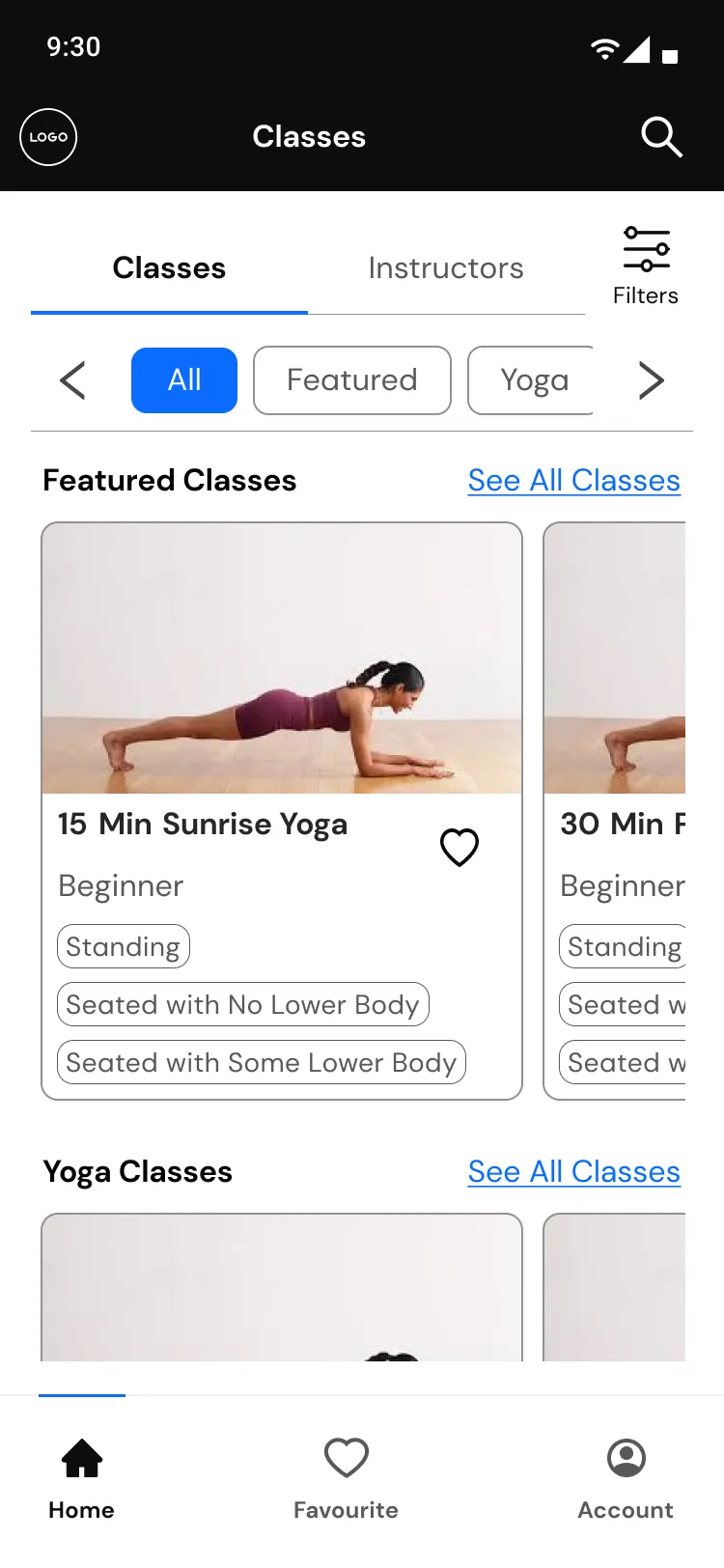 Dashboard - Classes